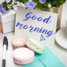 Photo by George Dolgikh: https://www.pexels.com/photo/filled-teacup-with-saucer-beside-good-morning-card-and-pen-and-macaroons-2072152/